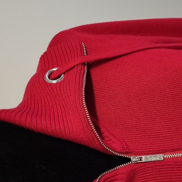 Liz & Co beautiful red sweater jacket. Stunning. - Picture 3 of 9